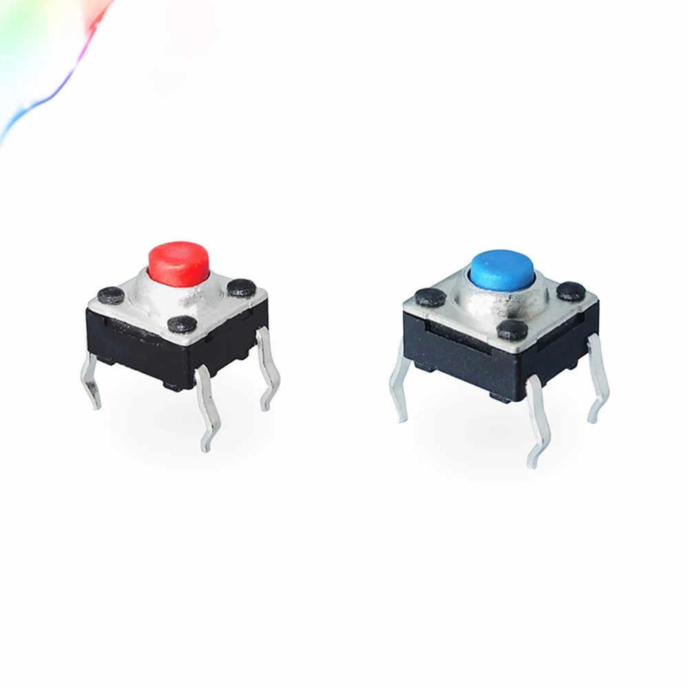 20pcs 6 2*6 2*4 5 водостойкий синий/красный боты печатная плата клавиатуры Light Touch Micro Switch