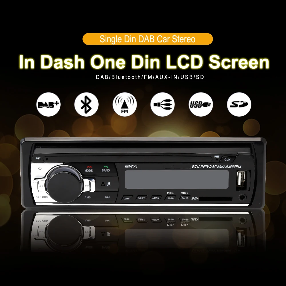 Автомагнитола 1 DIN с Bluetooth DAB MP3 USB FM AUX 12 В | Автомобили и мотоциклы