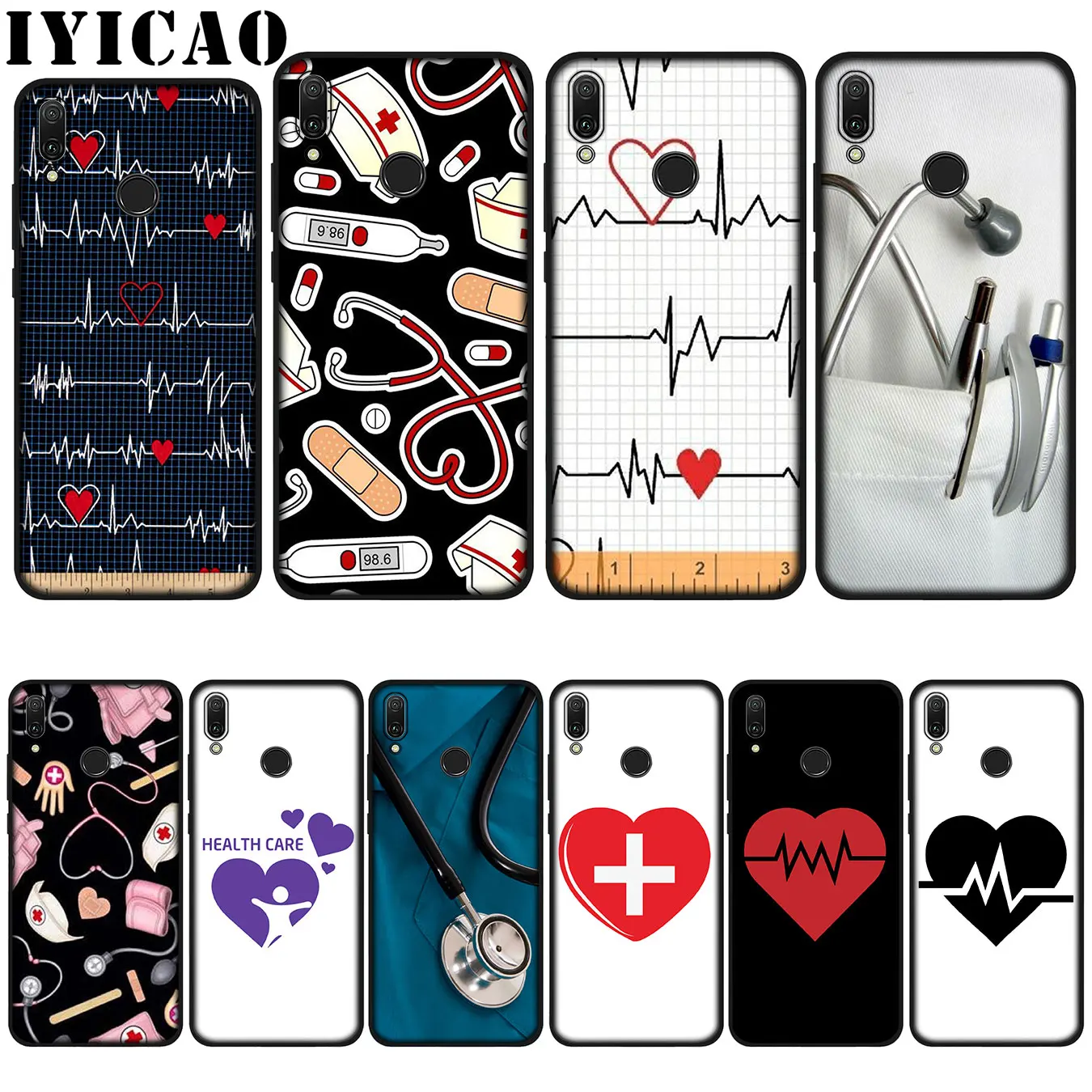 IYICAO медсестры &quotмедицина&quot сердце эксклюзивный мягкий чехол для huawei P20 Pro P10 P8 P9