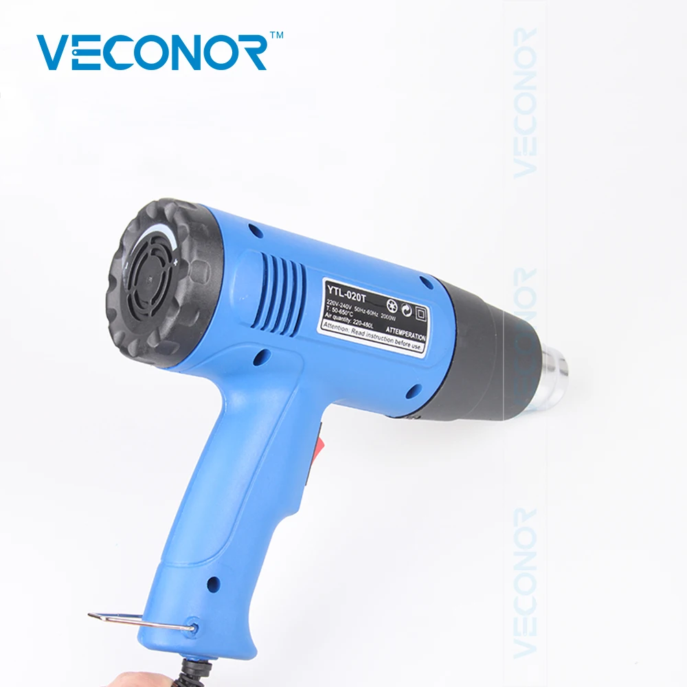 Электрический тепловой пистолет горячего воздуха 2000 Вт двойная температура