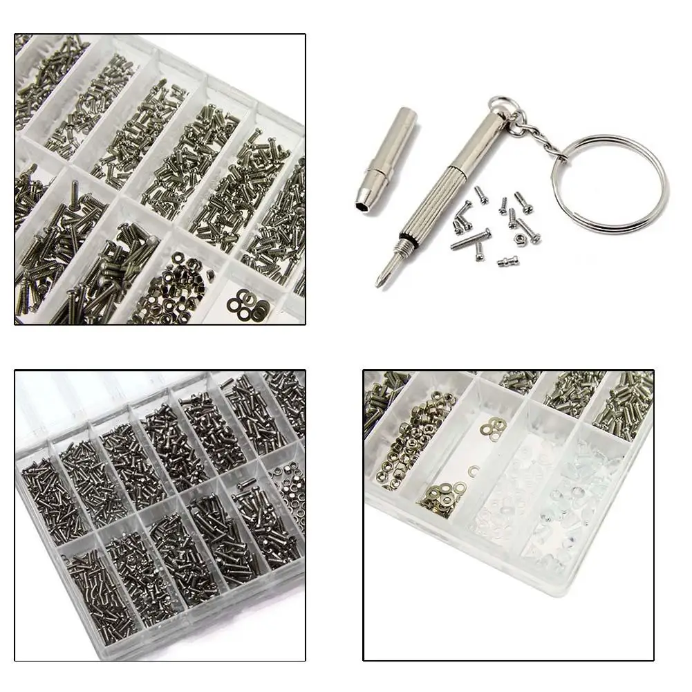 Микро очки из нержавеющей стали 1000 шт./компл. солнцезащитные телефонные винты