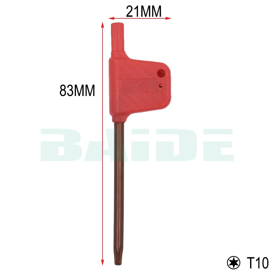 Отвертка Ключ Torx T6 T7 T8 T9 T10 T15 T20 маленькие отвертки с красным флагом инструменты 200