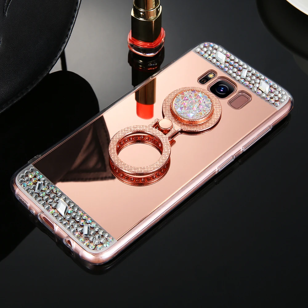 KISSCASE Алмазный чехол для телефона Samsung Galaxy A3 A5 A7 J3 J5 J7 2016 2017 зеркальный S8 Plus S7 S6 Edge