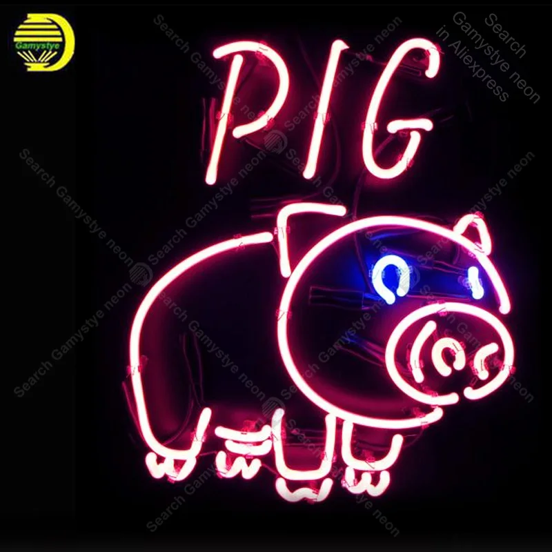 

NEON SIGN For Pig light lampara neon sign sale vintage neon light for Windower wall Display custom made decorate vintage lamp