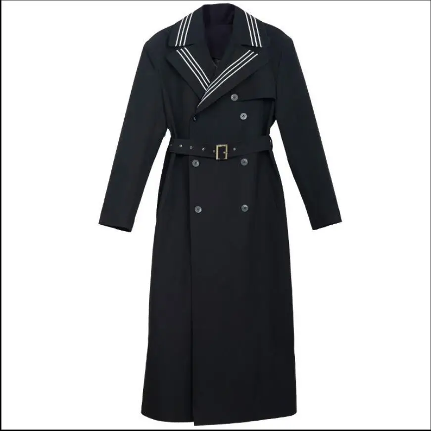 M-4xl Plus Size Clothes Super Long Knee-length Windbreaker Men 2021 Spring And Autumn New Coat Loose Handsome Casual Trench | Мужская