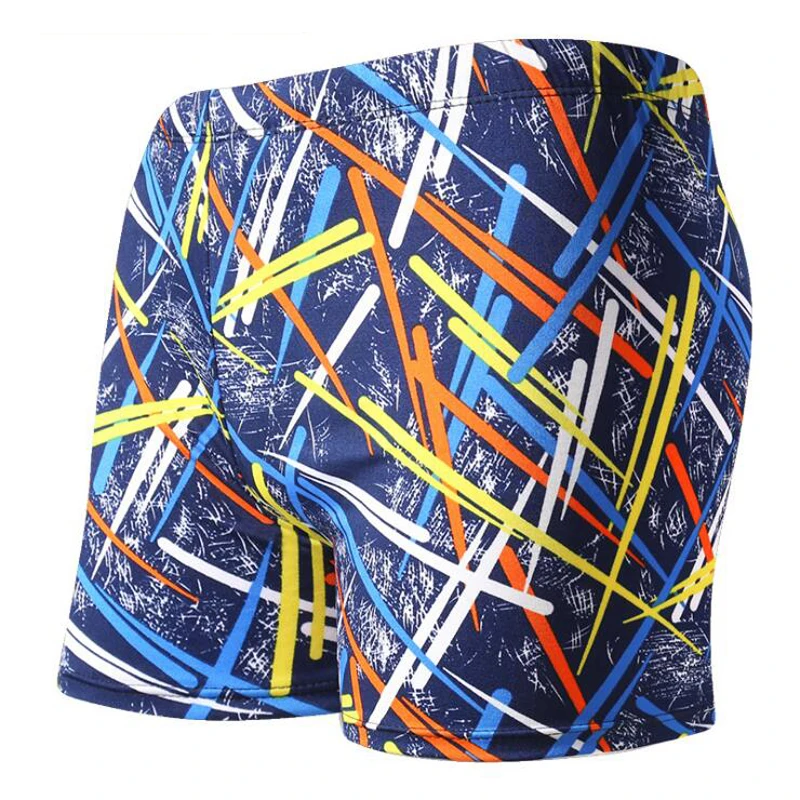 Мужские плавки с цветными полосками для бассейна пляжные трусы купальник