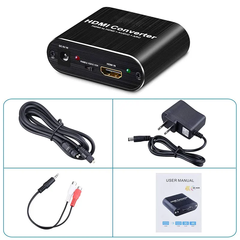 Совместим с HDMI 2 0 аудио экстрактор 5 1 ARC сплиттер к оптический TOSLINK SPDIF |