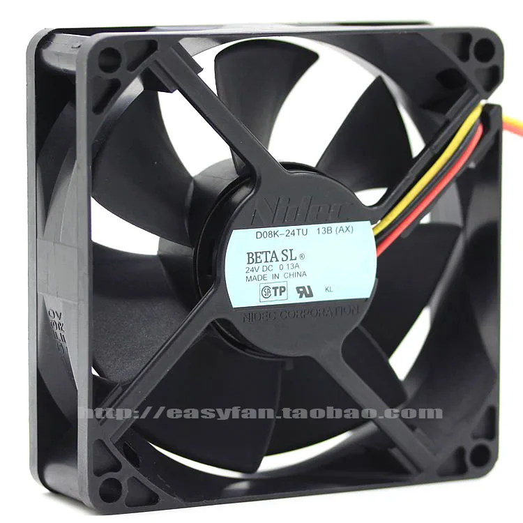 Новый NIDEC D08K-24TU 13B 8025 24V 0.13A 8 см вентилятор охлаждения