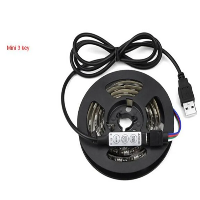 Светодиодная лента мини 3 клавиши управления RGB 1 м 30 светодиодный S с usb-питанием DC