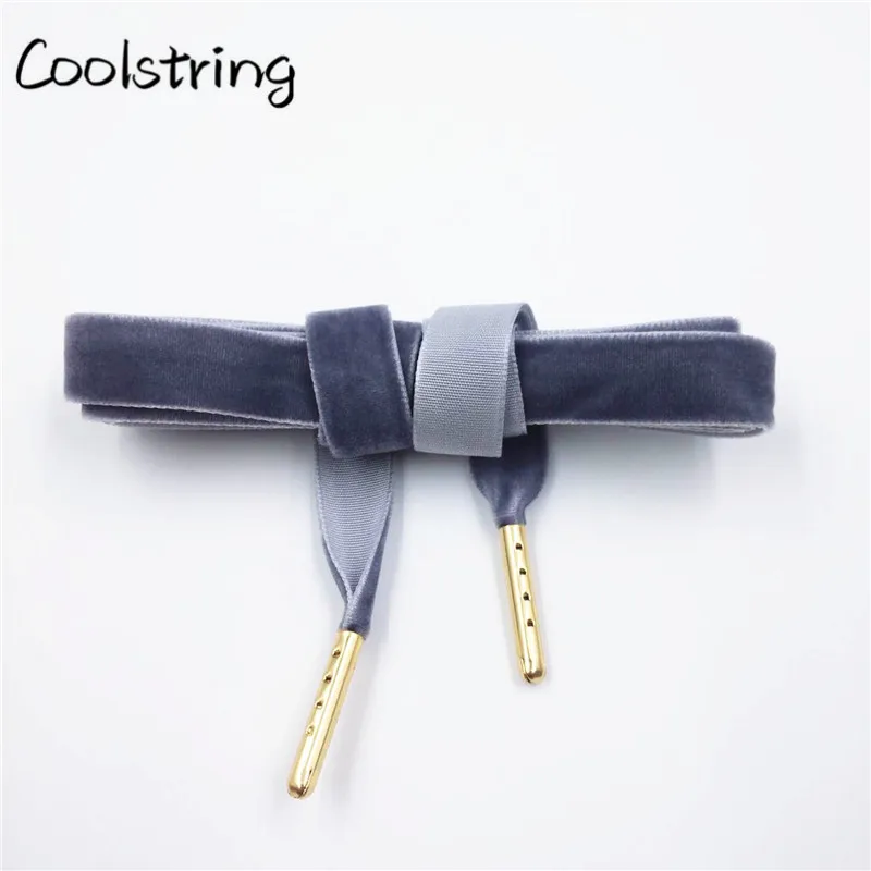 Coolstring Новые плоские односторонние вельветовые шнурки фантастические нейлоновые шнурки для обуви с металлическими наконечниками кроссовки спортивные шнурки