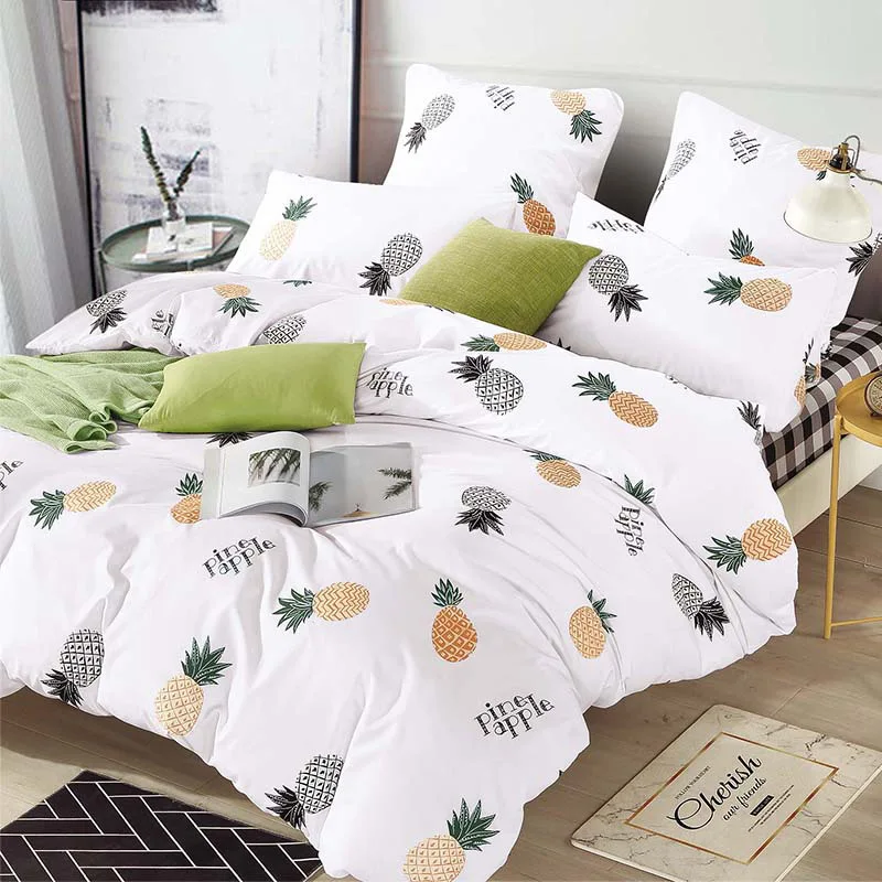 T1019 Alanna Printed Solid bedding sets Home Bedding Set 4-7pcs High Quality Lovely Pattern with Star tree flower - Цвет: T1019