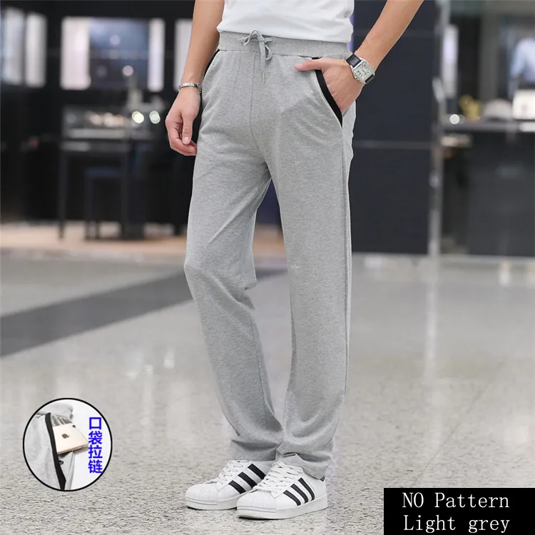 NO pattern Lightgrey Мужские шаровары, узкие брюки, спортивные повседневные спортивные штаны, Гарун, Прямые хлопковые узкие брюки, большие размеры, wo мужские брюки - Цвет: NO pattern Lightgrey
