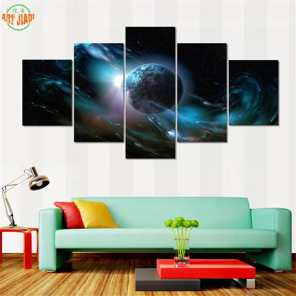 NEW 1-3-4-5 Piece/set Canvas Art The Planet Leaves the Earth PANLES HD Decorations For Home Wall Prints B359 | Дом и сад