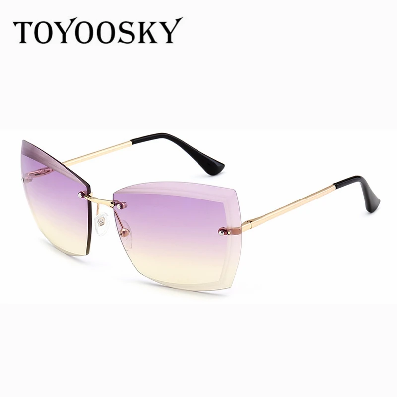 Toyoosky Солнцезащитные очки для женщин Для без оправы Очки модные Брендовая
