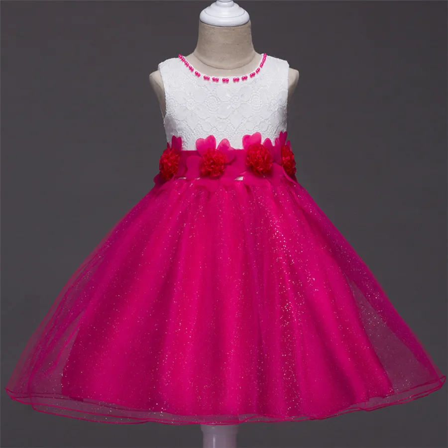 Симпатичные Платья с O образным вырезом и украшением лепестком для первого