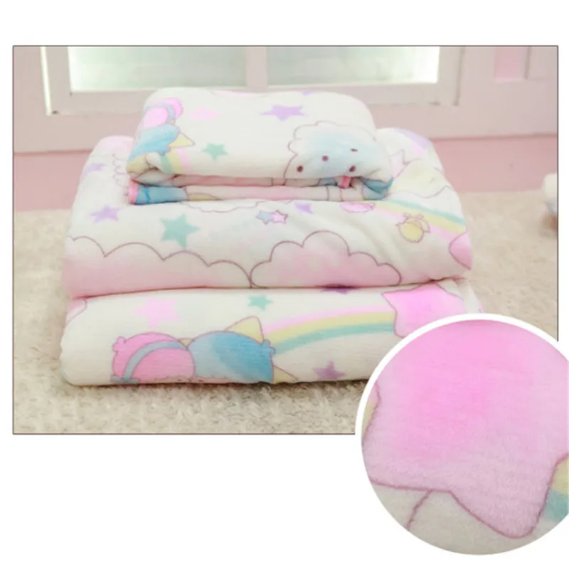 Sanrio Little Twin Stars мягкие фланелевые одеяло простыни комнаты Декор Рождественский