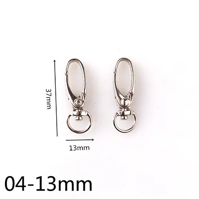 04-13mm Meetee 20/50 шт 13-25 мм Металлические пряжки ремень для сумки на ремне с пряжкой защелкой для брелка для ключей, сделай сам, ювелирное изделие аппаратных аксессуаров кулон BF098 - Цвет: 04-13mm