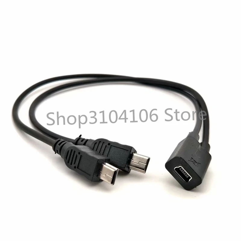 1 шт. Mini USB 2 0 Женский двойной 2x сплиттер папа Y удлинитель зарядное устройство