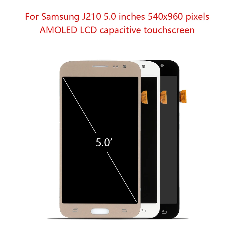 ЖК дисплей Super AMOLED 5 0 ''для SAMSUNG Galaxy J210 с сенсорным экраном и дигитайзером для J2