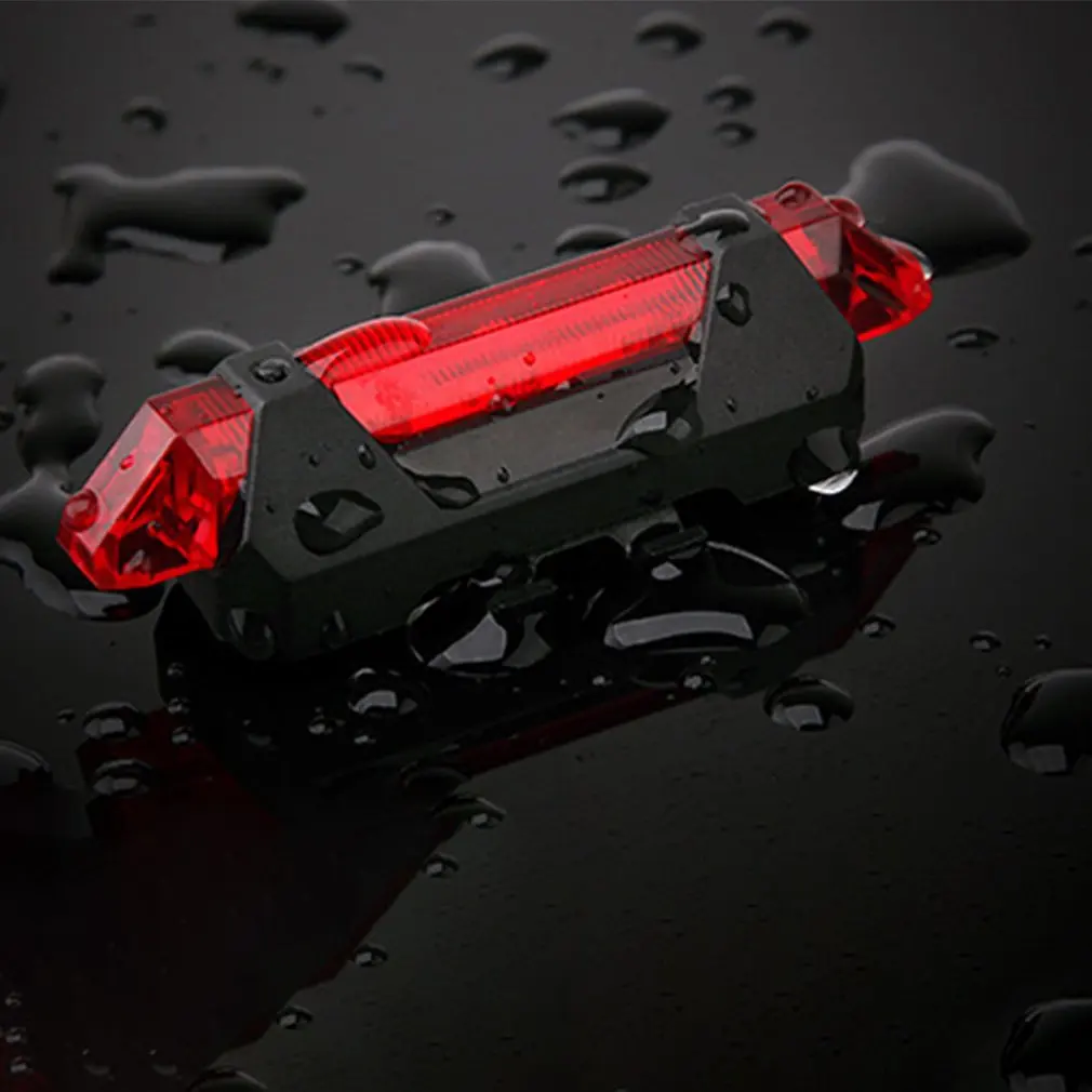 Портативная USB перезаряжаемая задняя велосипедная фара светодиодная велосипедная задняя Предупреждение льная лампа супер яркая