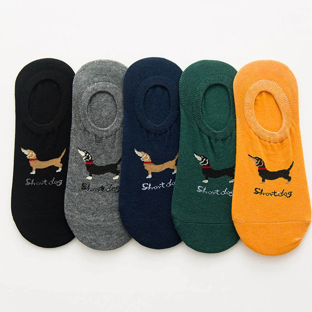 

Women and Men No Show Socks Low Cut Funny Dachshund Dog Pattern Anti-slid Cotton Athletic Casual Socks Sports Ankle Socks