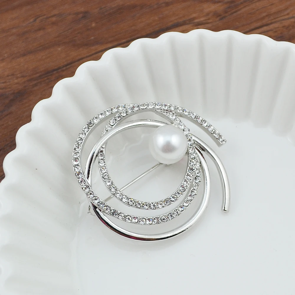 Zhen томоми простой элегантный и щедрый круглый кристалл имитация жемчуга шарф