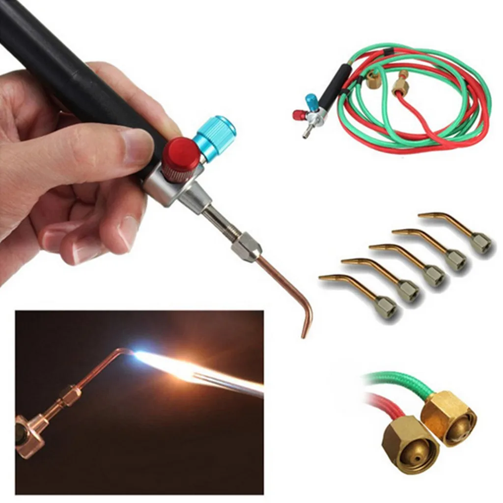 

Mini 5 Nozzles Jewelry Dental Gas Welding Micro Torch Jewelers Welding Hoses Mini Gas Little Torch Welding Soldering Kit14.02