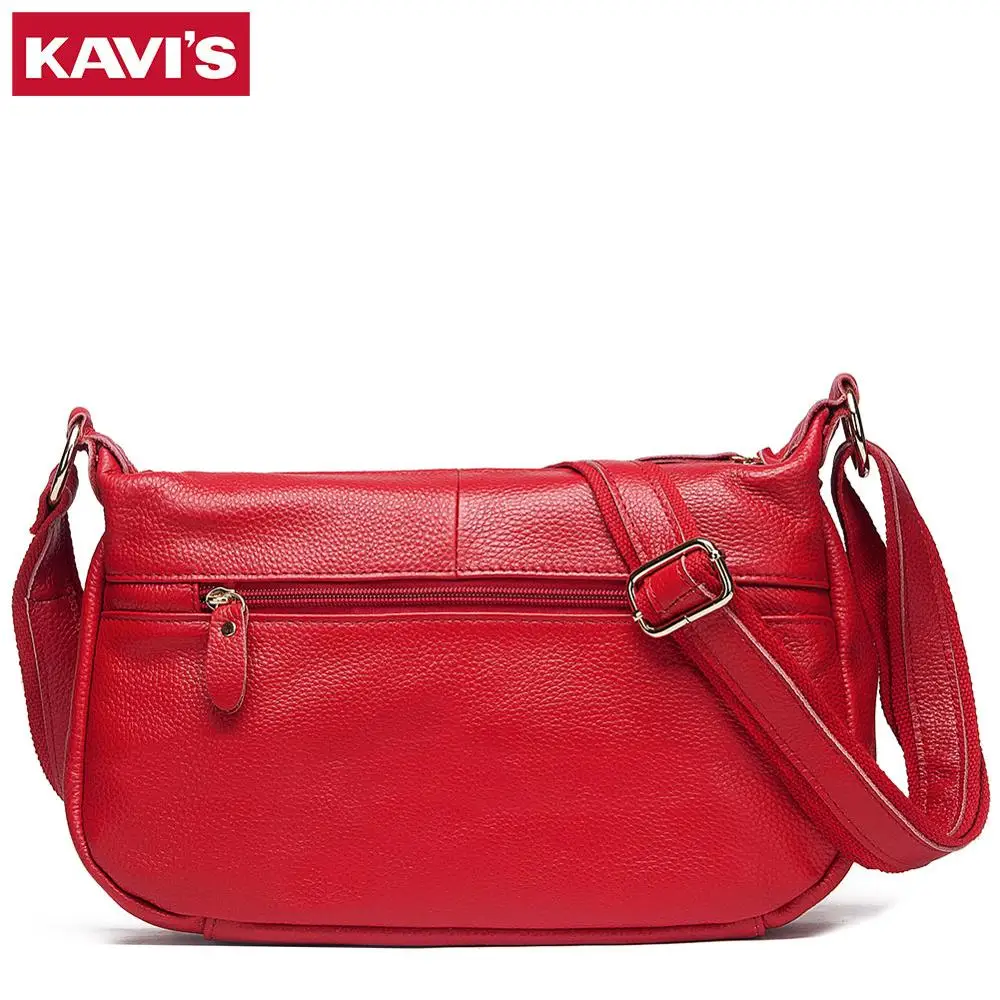 Женская сумка через плечо KAVIS из натуральной кожи женская мессенджер модная