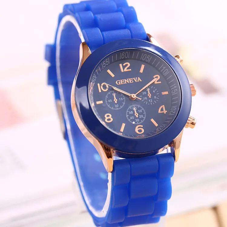 Силикон часы женева Simple и общий студент пары кварцевый Relogio Feminino Relojes наручные |