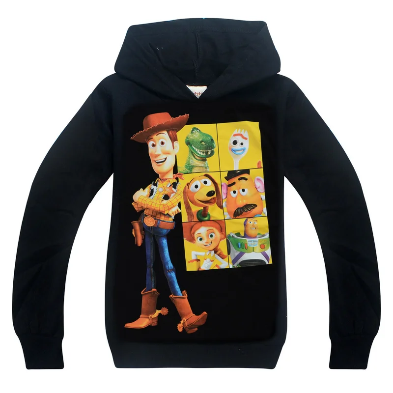 Детская футболка для мальчиков с принтом «Toy Story 4 Woody and Co.» детские толстовки футболки с длинными рукавами худи для мальчика, Толстовка топы для девочек, футболки для детей 3-11 лет