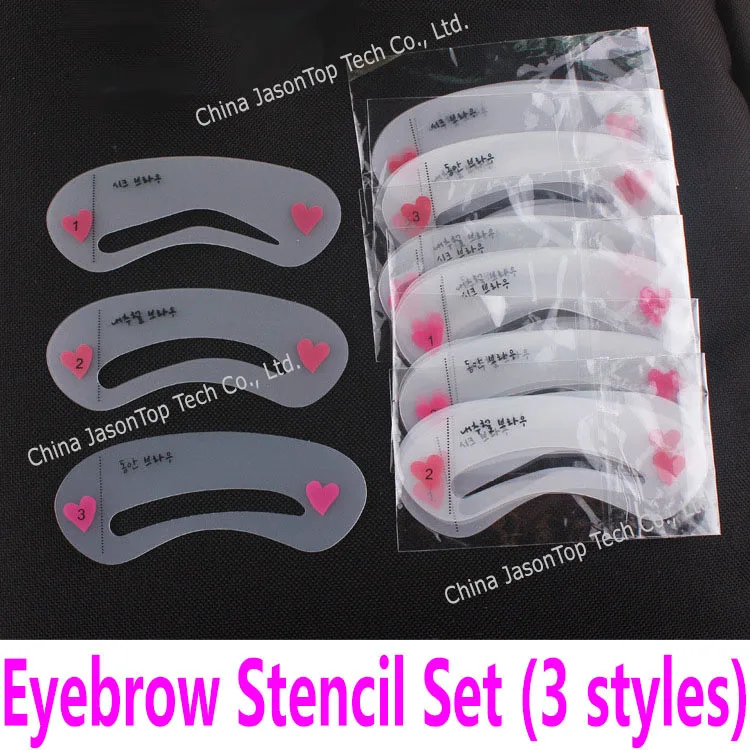 3 шт. трафареты для бровей тонированные цвета|templates for eyebrows|eyebrow stencileyebrow stencil set |