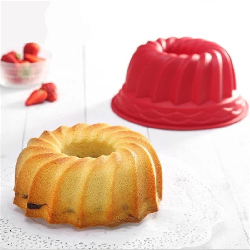 1 шт. DIY силикон спирали торта силиконовые спиральный узор Bundt Пан Кухня Формы для