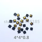 Оптовая продажа, 50 шт., 4*4*0,8 мм, 4x4x0,8 мм, 4x4x мм, Тактильный кнопочный переключатель, 4-контактный переключатель, микропереключатель SMD