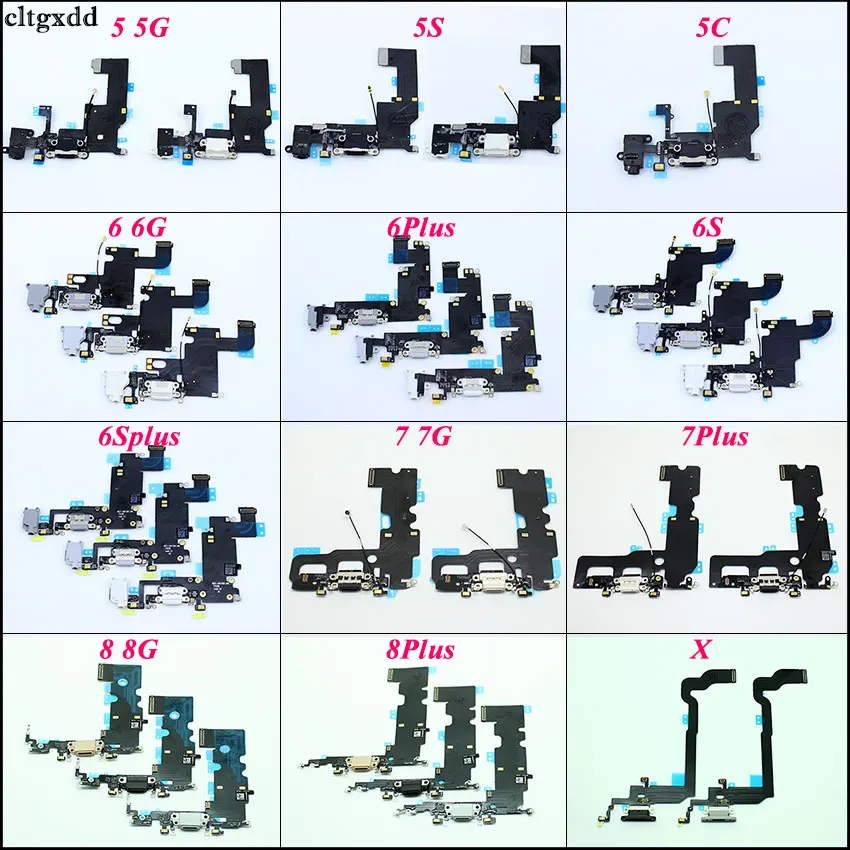 Док-станция cltgxdd для iPhone 5 6 6S Plus 7 P 8 8Plus X гибкий кабель зарядки с микрофоном |