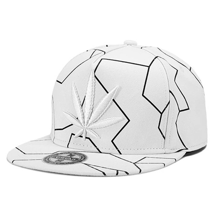Вышивка кленовый лист модная унисекс плоская шляпа хип хоп Уличный танец Snapback