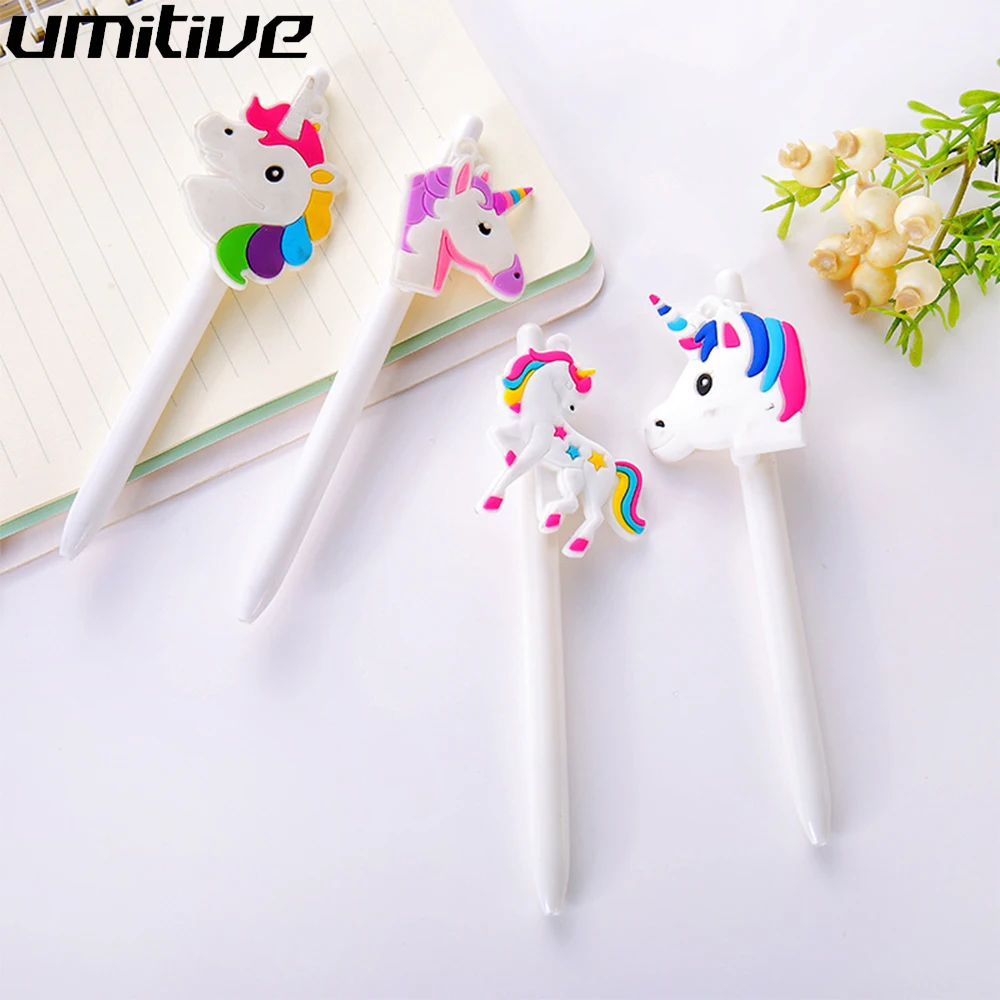 Umitive1 шт. Милая мультяшная белая шариковая ручка с единорогом чернильная офисные