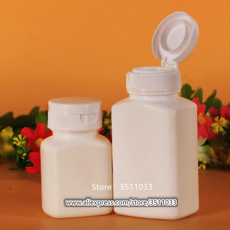 90g White PE Plastic Chewing Gum Candy Bottle Tear off Cap Green Lid Capsules Pill Package Container Medical Tables | Красота и