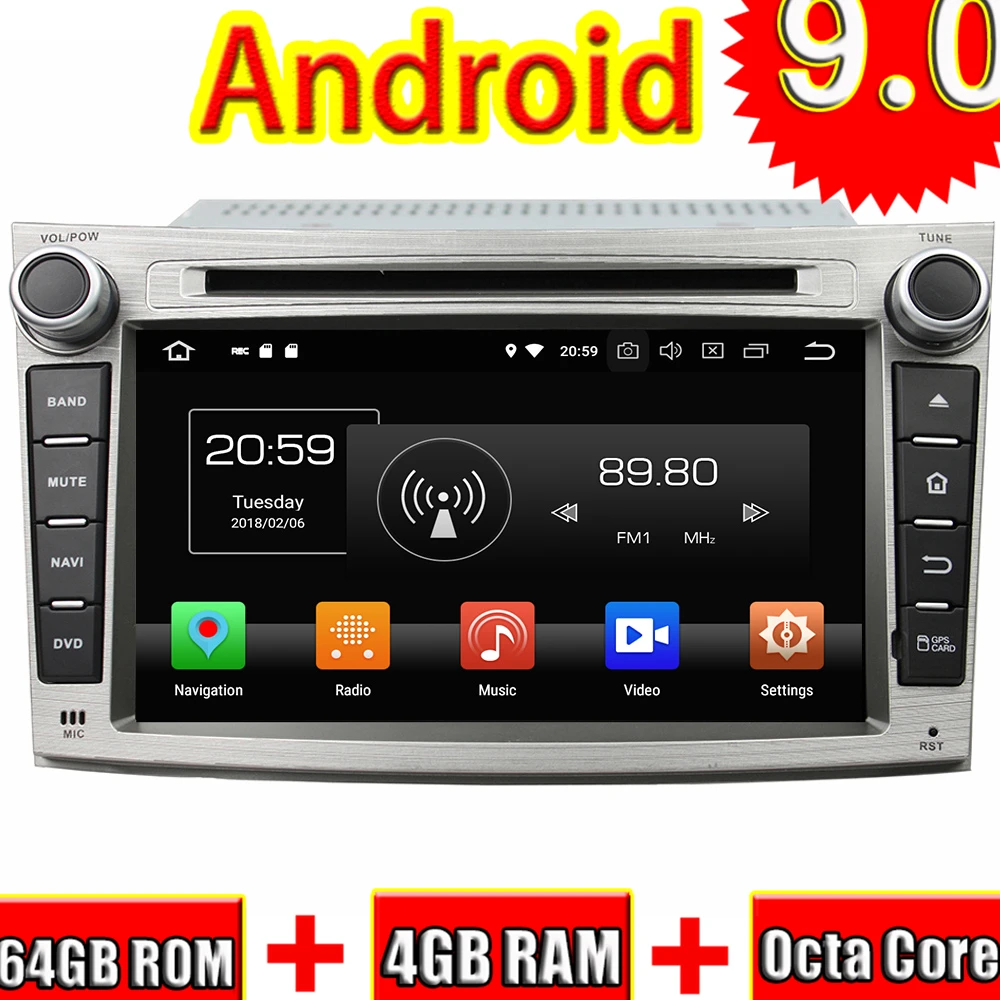 Topnavi Octa Core Android 9 0 Автомобильный GPS навигатор для Subaru Legacy/Outback 2009 2010 2011 2012