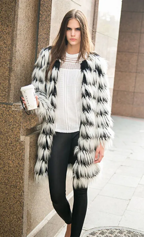 Супер качество 2014 новинка женщины волосатая лохматый искусственного меха лисы о