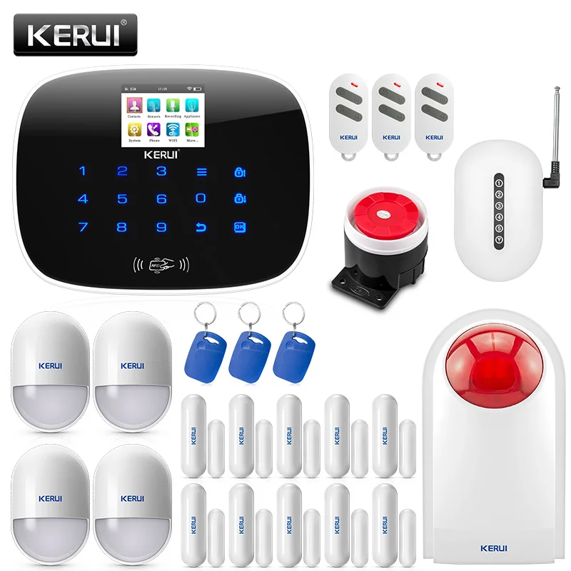 kit 2 KERUI W193 беспроводной WCDMA 3g приложение дистанционное управление сенсорный экран Alarme WiFi PSTN GSM Умный дом Охранная сигнализация наборы систем - Цвет: kit 2