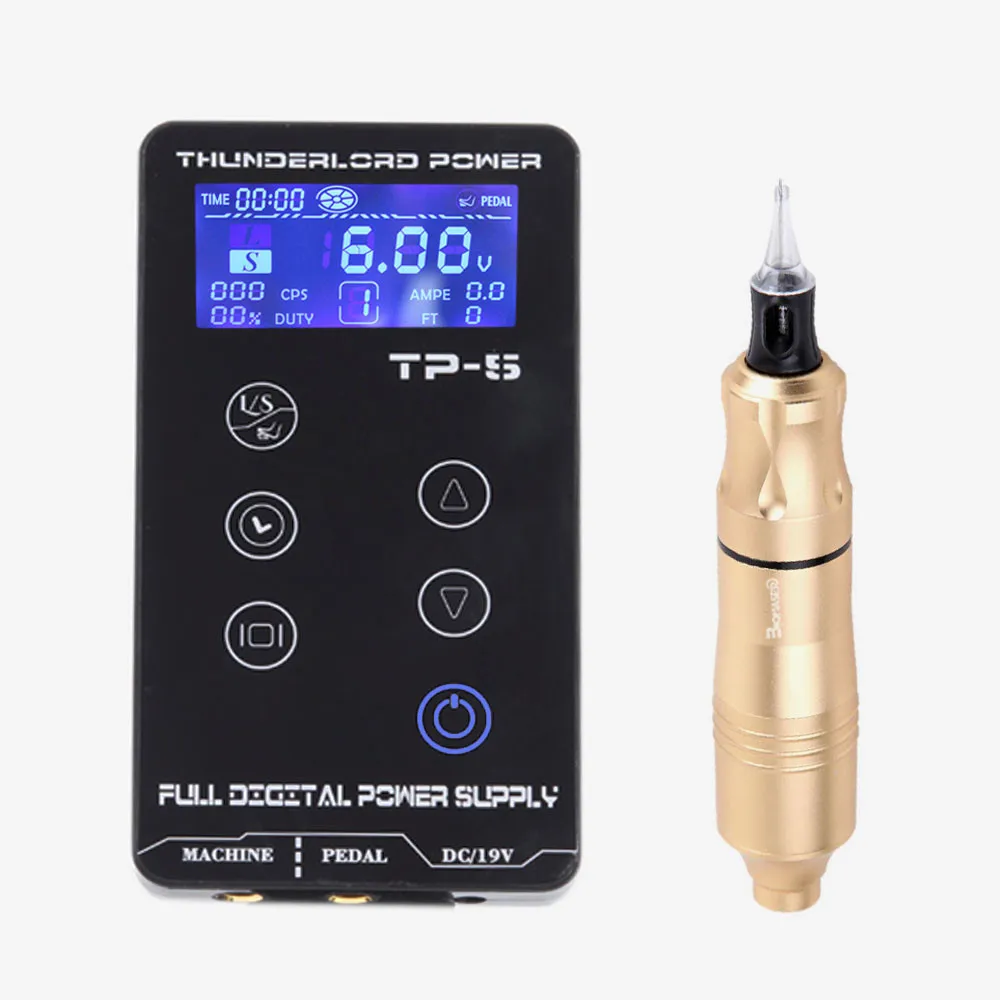 CTG003 Gold Biomaser K3-CTG-003-BlA/GOL тату машина набор Интеллектуальная цифровая Татуировка Перманентный макияж машина набор устройство швейцарский мотор наборы - Цвет: CTG003 Gold