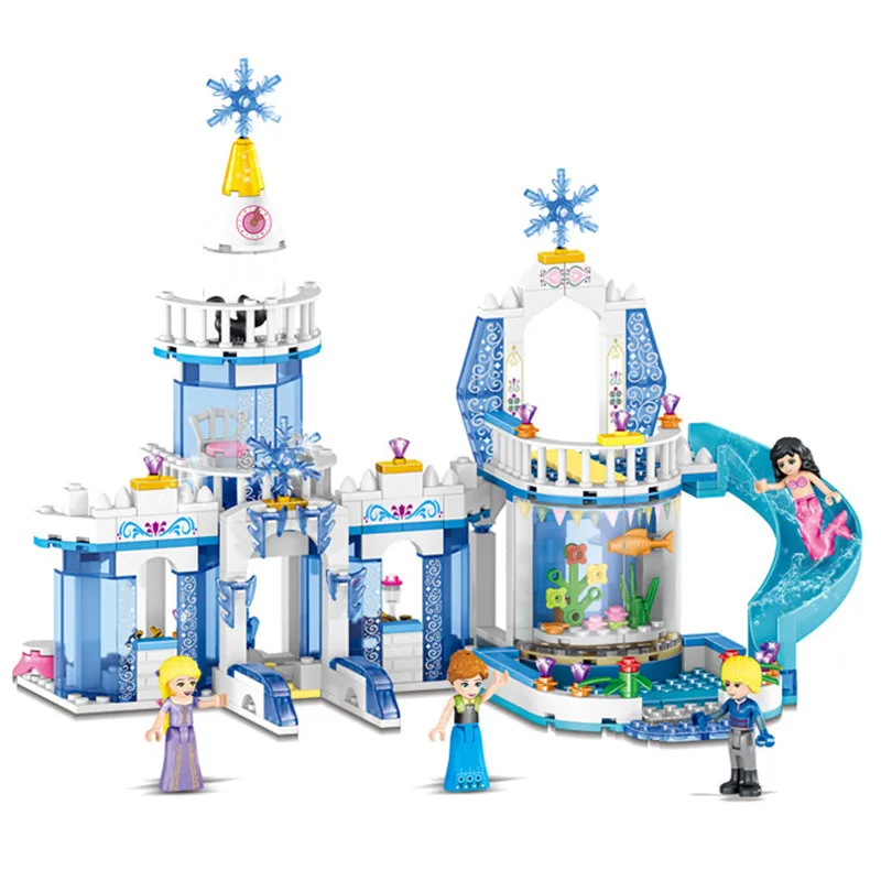 344 шт. Снежная принцесса Эльза ледяной замок Принцесса Анна 2 в 1 Compatibie Legoings