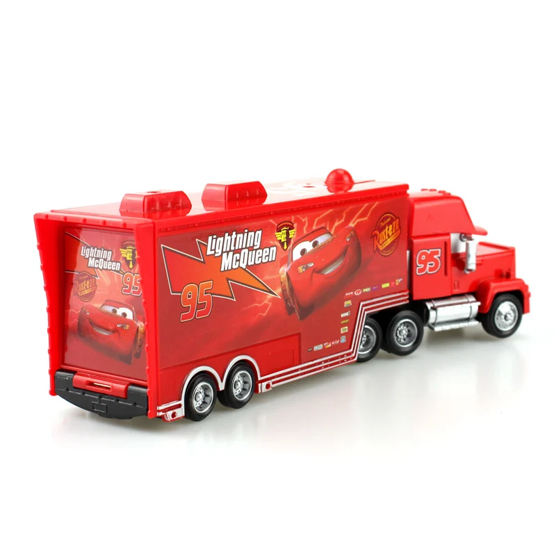 

Disney Pixar Cars Toys 2pcs/Lot Mack Truck +Small Car Lightning McQueen 1:55 Diecast Metal Alloy Car Modle Toy Figures For Kids