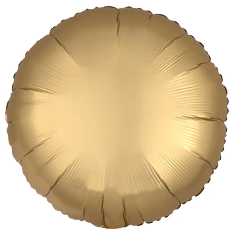 Round Gold Новинка, 10 шт., 18 дюймов, хромированные, металлические, сердце, звезда, круглые, гелиевые, фольгированные шары, для детей, для первого дня рождения, вечеринки, свадебные украшения, воздушные шары - Цвет: Round Gold