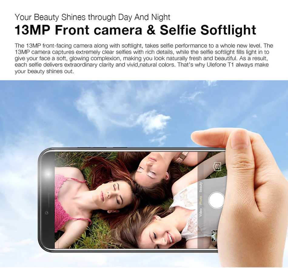 5,5 дюймовый восьмиядерный смартфон Ulefone T1 6 ГБ+ 64 Гб двойная задняя камера 16 Мп+ 5 Мп 3680 мАч Android 7,0 отпечаток пальца ID 4G мобильный телефон