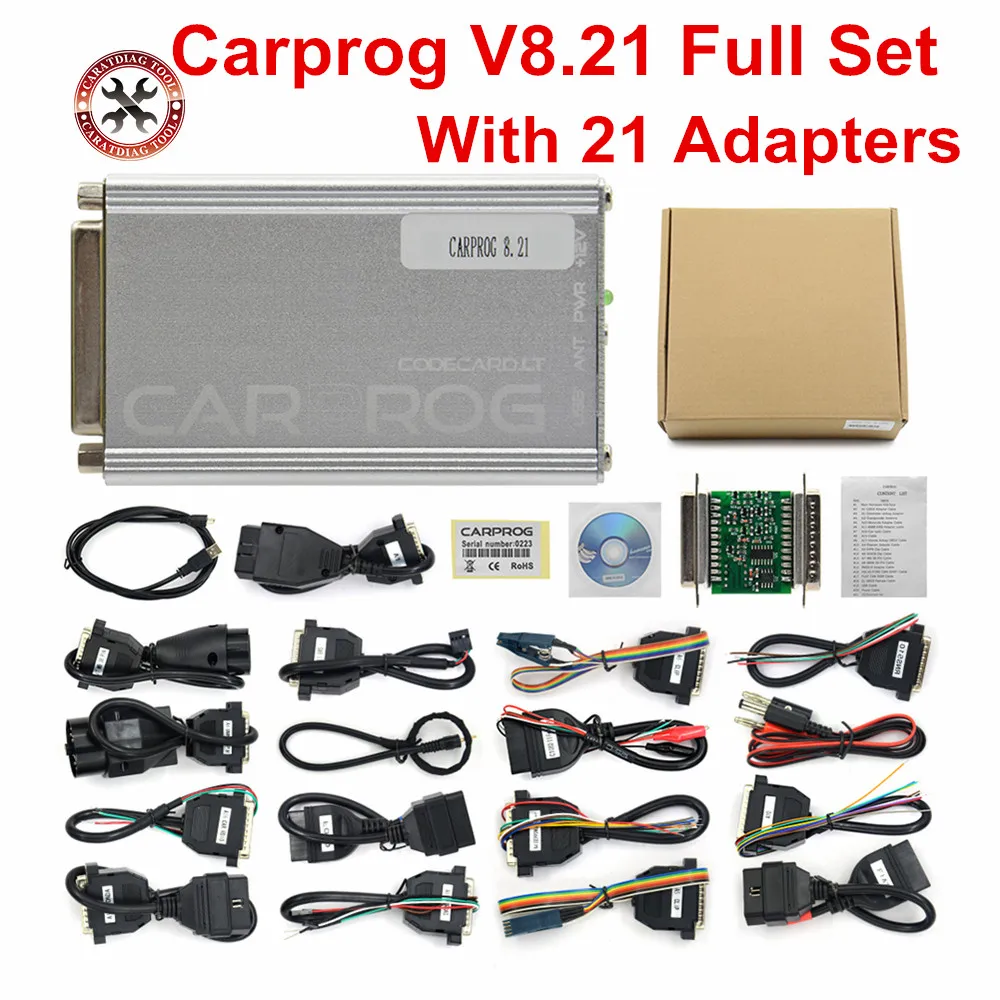 Новинка инструмент для ремонта автомобиля Carprog V8.21 онлайн версии полный комплект