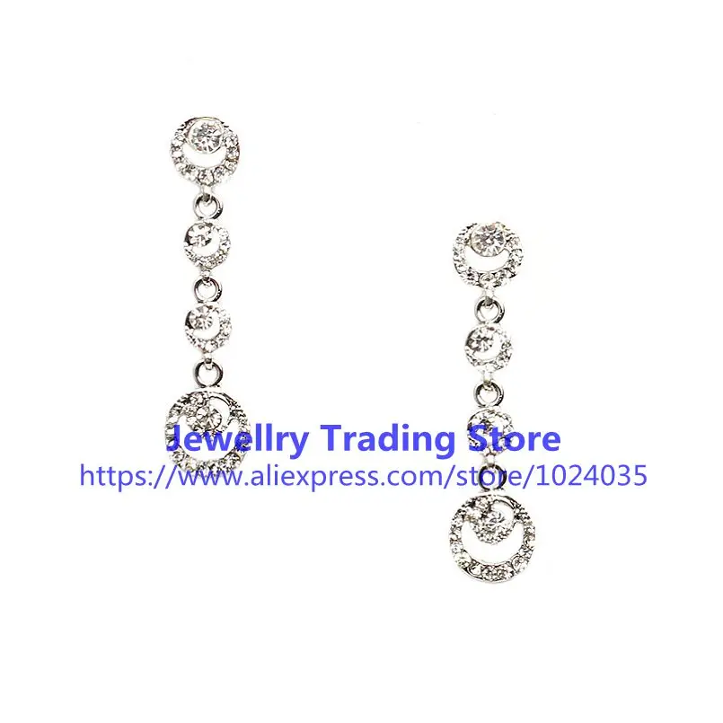 Оптовые женские серьги модного ювелирного изделия с камнями раундовых вырезов из меди нового дизайна с горячими продажами eh17071105