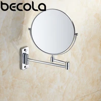 8 inch hotel bathroom extending wall makeup mirror with 3x magnification for cosmetic or shaving 360 swivel mirrors chrome