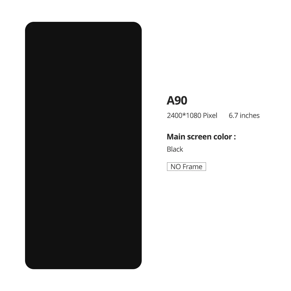 6,7 ''AMOLED для samsung Galaxy A90 ЖК-дисплей A905 A905F SM-A905 Дисплей кодирующий преобразователь сенсорного экрана в сборе A90 для samsung A90 ЖК-дисплей
