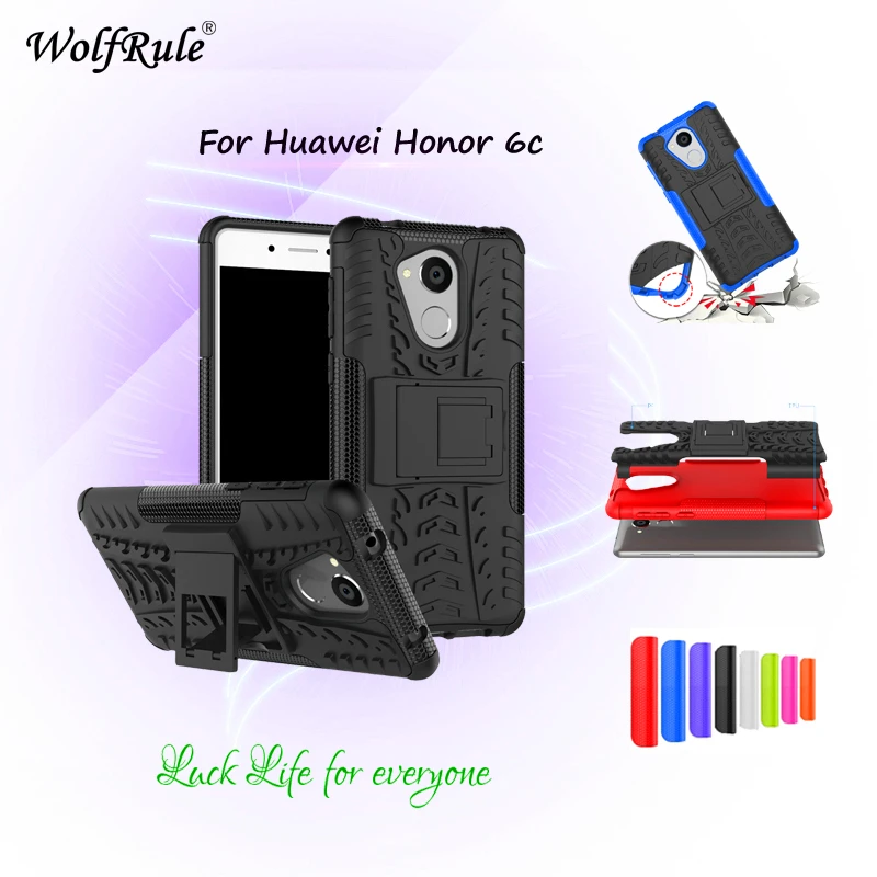 Чехол для Huawei Honor 6C чехол WolfRule TPU и PC держатель Бампер Защитный телефона Enjoy 6s